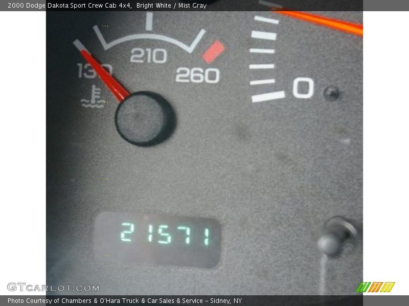 Bright White / Mist Gray 2000 Dodge Dakota Sport Crew Cab 4x4