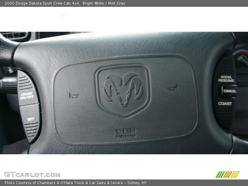 Bright White / Mist Gray 2000 Dodge Dakota Sport Crew Cab 4x4