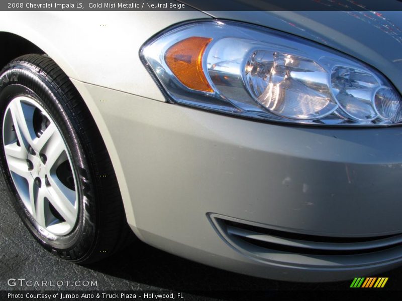 Gold Mist Metallic / Neutral Beige 2008 Chevrolet Impala LS