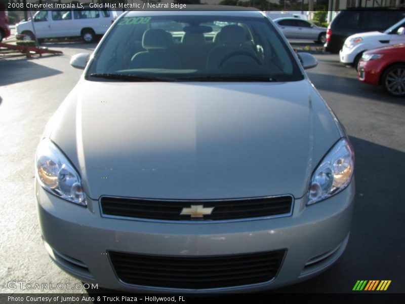 Gold Mist Metallic / Neutral Beige 2008 Chevrolet Impala LS
