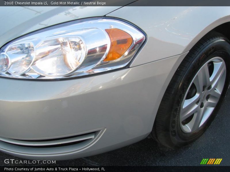 Gold Mist Metallic / Neutral Beige 2008 Chevrolet Impala LS