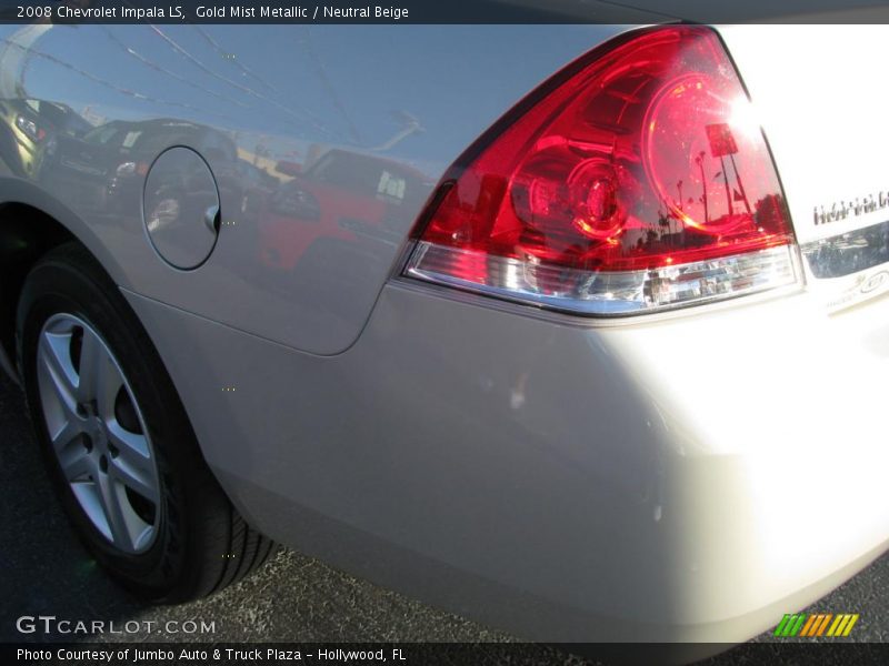 Gold Mist Metallic / Neutral Beige 2008 Chevrolet Impala LS