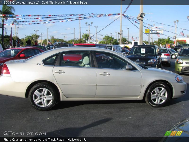 Gold Mist Metallic / Neutral Beige 2008 Chevrolet Impala LS
