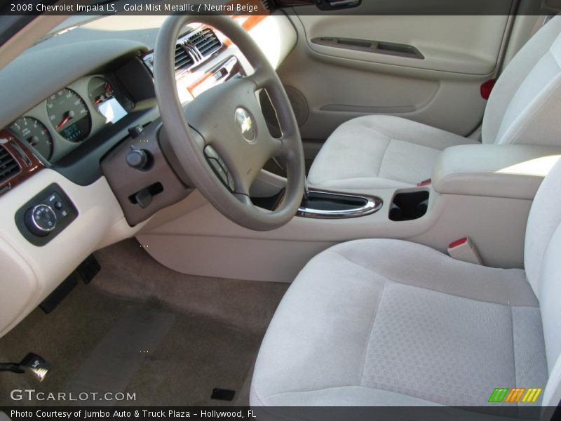 Gold Mist Metallic / Neutral Beige 2008 Chevrolet Impala LS