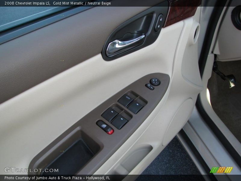 Gold Mist Metallic / Neutral Beige 2008 Chevrolet Impala LS
