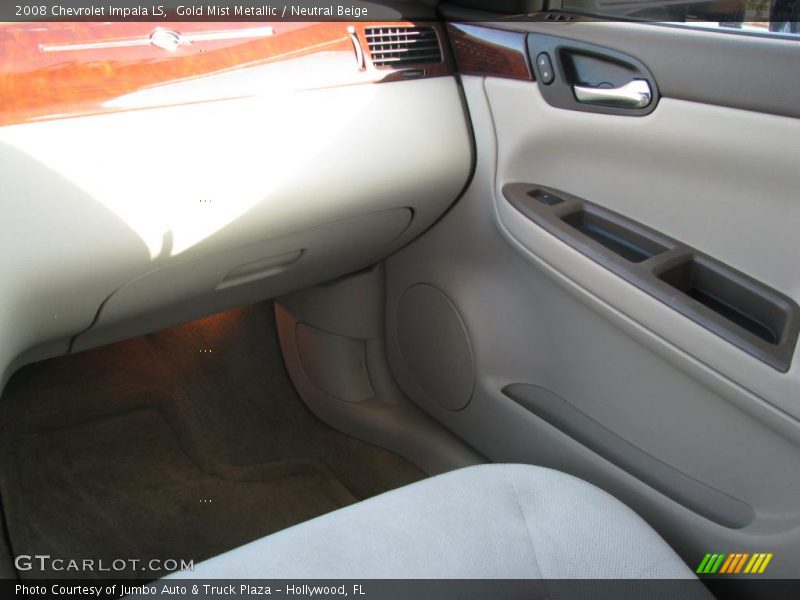 Gold Mist Metallic / Neutral Beige 2008 Chevrolet Impala LS