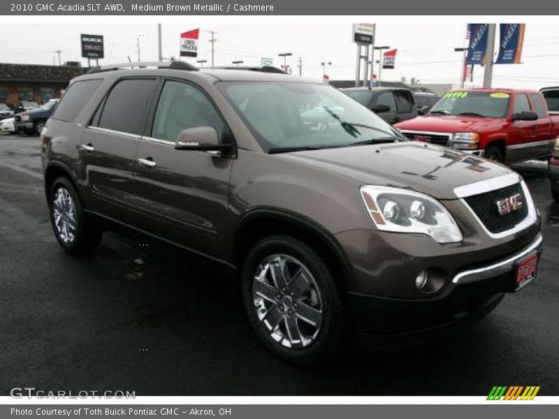 Medium Brown Metallic / Cashmere 2010 GMC Acadia SLT AWD