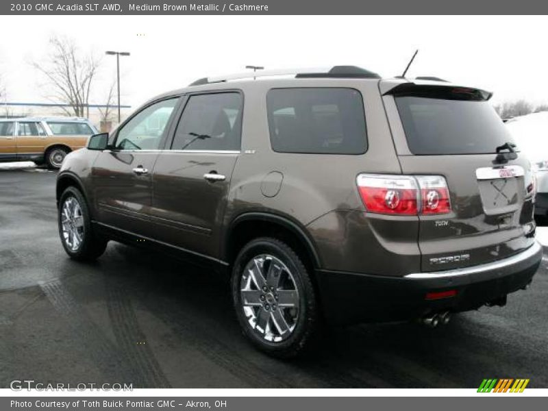 Medium Brown Metallic / Cashmere 2010 GMC Acadia SLT AWD