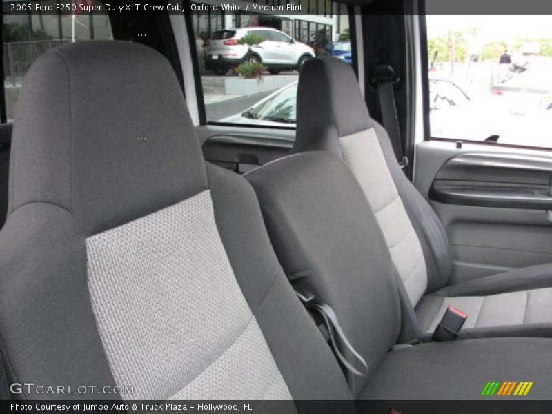 Oxford White / Medium Flint 2005 Ford F250 Super Duty XLT Crew Cab