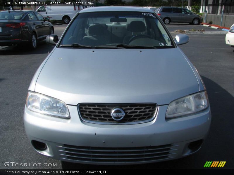 Molten Silver / Stone Gray 2003 Nissan Sentra GXE