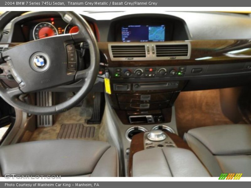 Titanium Grey Metallic / Basalt Grey/Flannel Grey 2004 BMW 7 Series 745Li Sedan