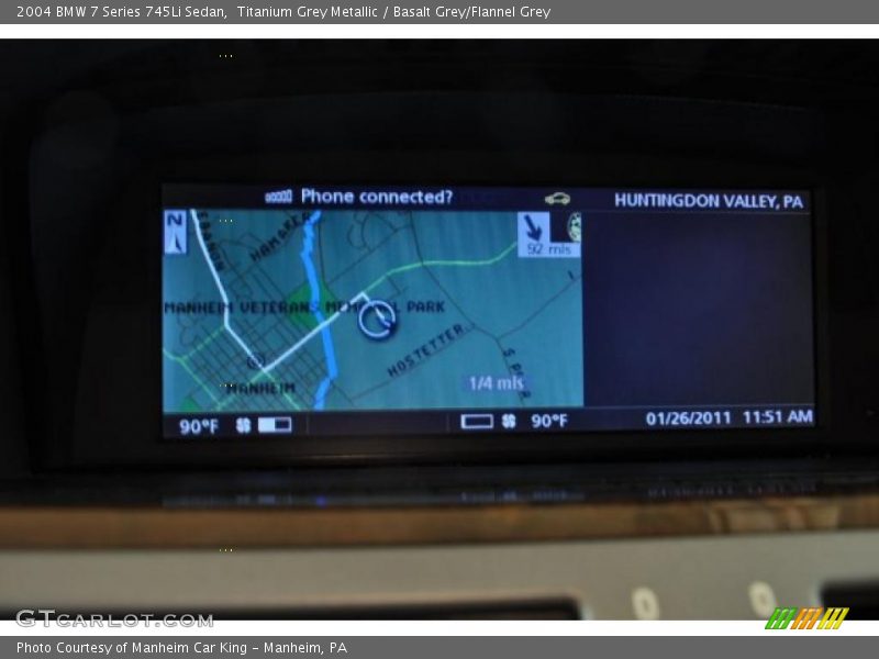 Titanium Grey Metallic / Basalt Grey/Flannel Grey 2004 BMW 7 Series 745Li Sedan