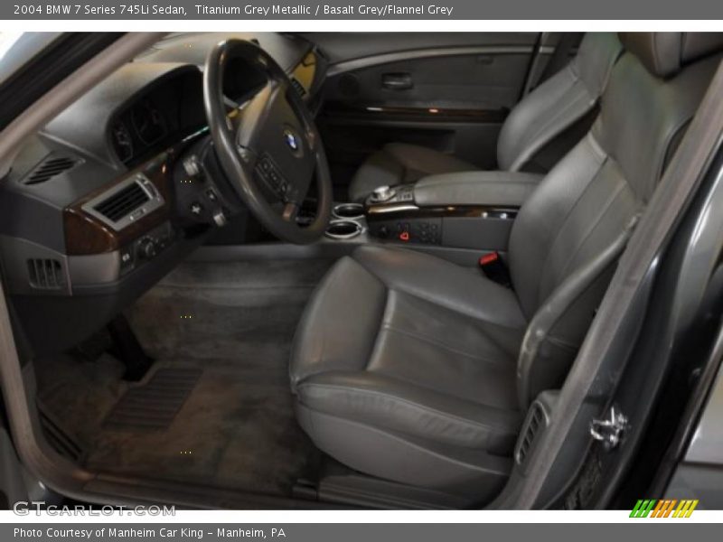 Titanium Grey Metallic / Basalt Grey/Flannel Grey 2004 BMW 7 Series 745Li Sedan