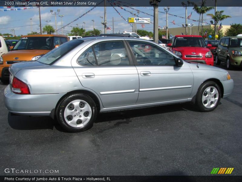 Molten Silver / Stone Gray 2003 Nissan Sentra GXE