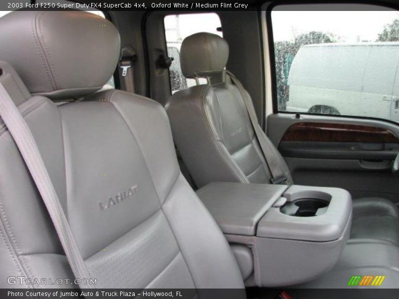 Oxford White / Medium Flint Grey 2003 Ford F250 Super Duty FX4 SuperCab 4x4