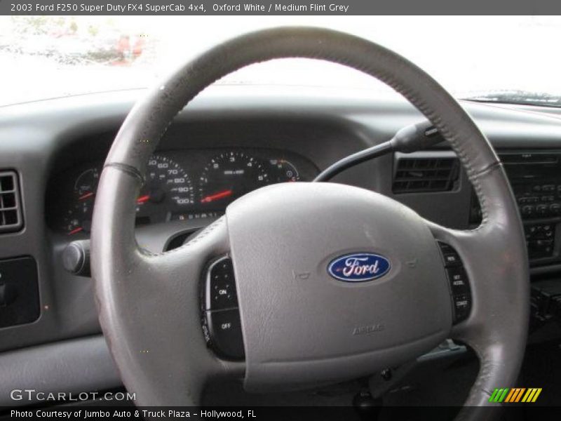 Oxford White / Medium Flint Grey 2003 Ford F250 Super Duty FX4 SuperCab 4x4