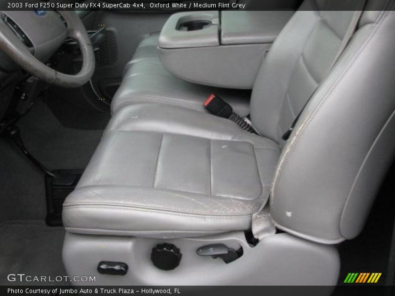 Oxford White / Medium Flint Grey 2003 Ford F250 Super Duty FX4 SuperCab 4x4