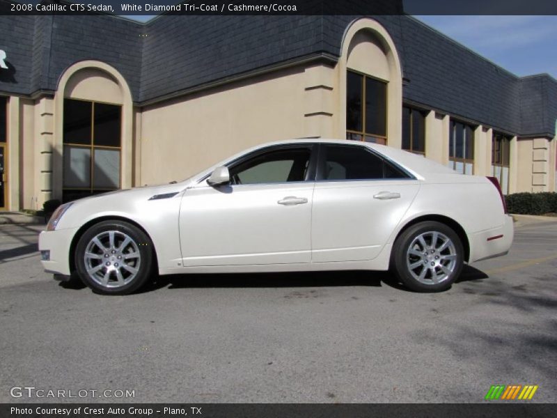 White Diamond Tri-Coat / Cashmere/Cocoa 2008 Cadillac CTS Sedan