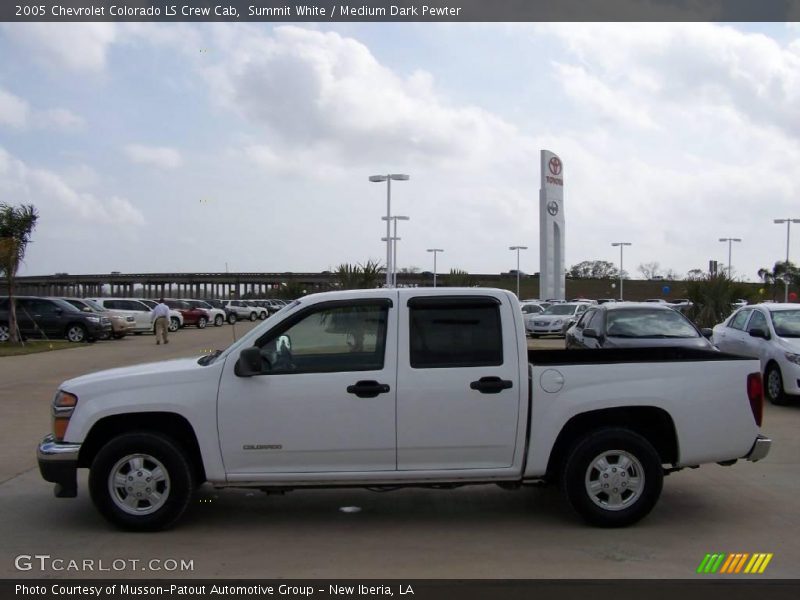 Summit White / Medium Dark Pewter 2005 Chevrolet Colorado LS Crew Cab