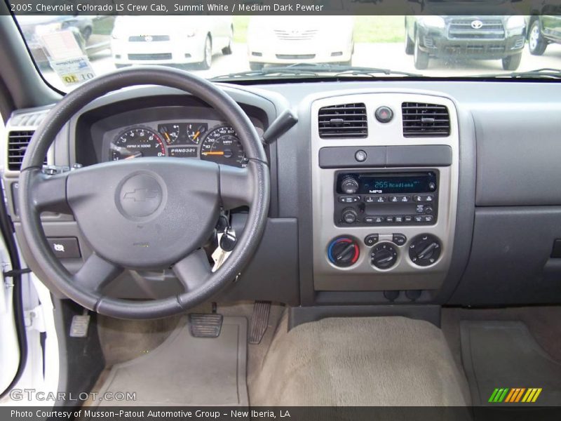 Summit White / Medium Dark Pewter 2005 Chevrolet Colorado LS Crew Cab
