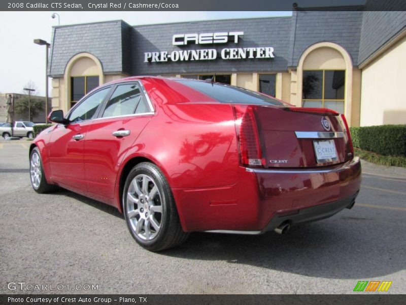 Crystal Red / Cashmere/Cocoa 2008 Cadillac CTS Sedan