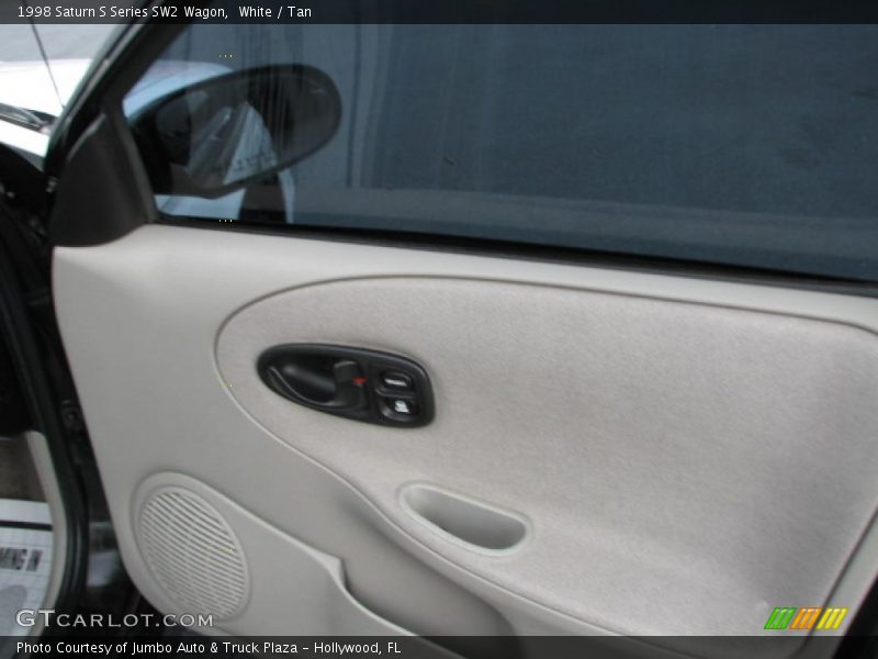 White / Tan 1998 Saturn S Series SW2 Wagon