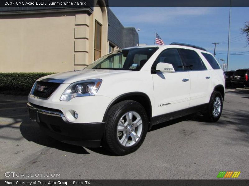 Summit White / Brick 2007 GMC Acadia SLT