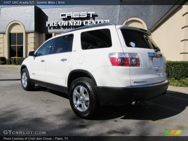 Summit White / Brick 2007 GMC Acadia SLT