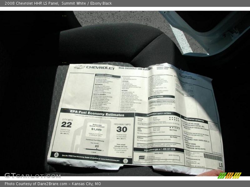 Summit White / Ebony Black 2008 Chevrolet HHR LS Panel