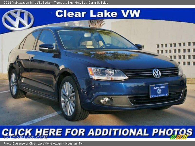 Tempest Blue Metallic / Cornsilk Beige 2011 Volkswagen Jetta SEL Sedan
