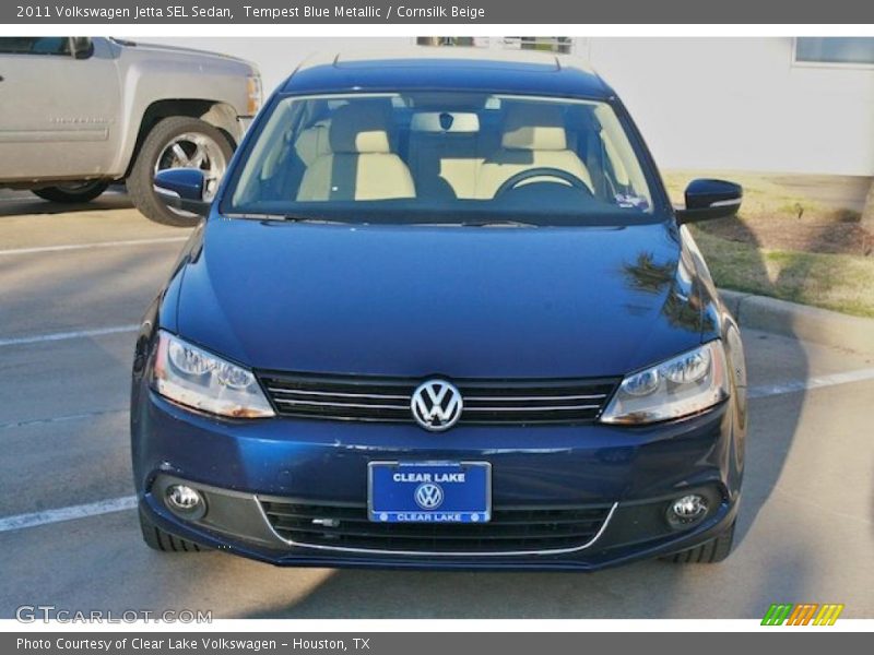 Tempest Blue Metallic / Cornsilk Beige 2011 Volkswagen Jetta SEL Sedan