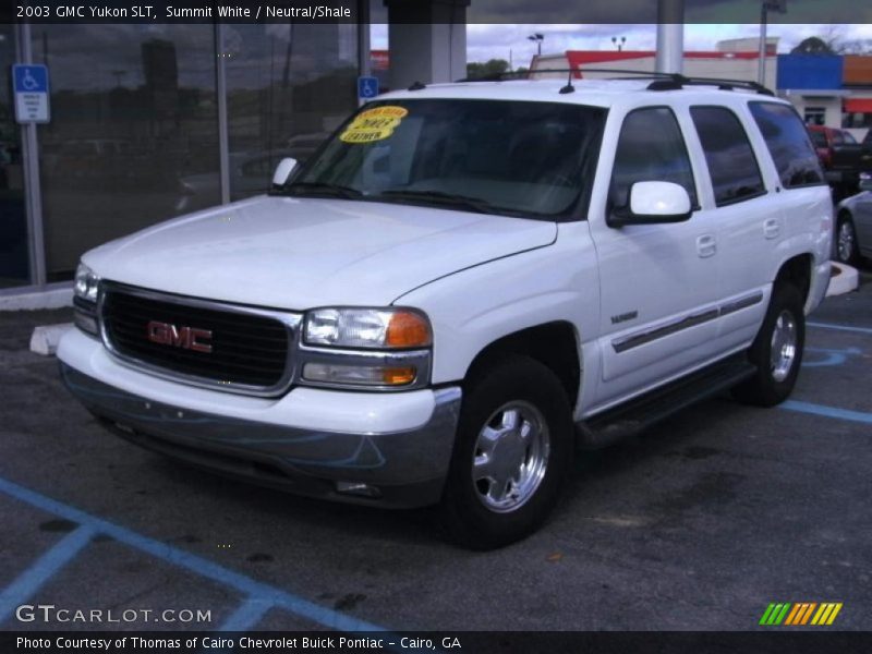 Summit White / Neutral/Shale 2003 GMC Yukon SLT