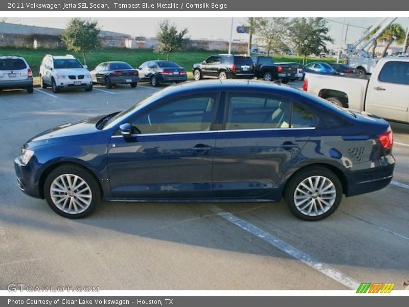 Tempest Blue Metallic / Cornsilk Beige 2011 Volkswagen Jetta SEL Sedan