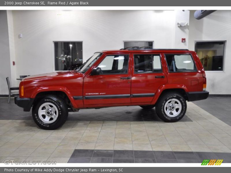 Flame Red / Agate Black 2000 Jeep Cherokee SE