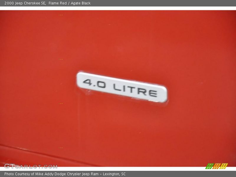 Flame Red / Agate Black 2000 Jeep Cherokee SE