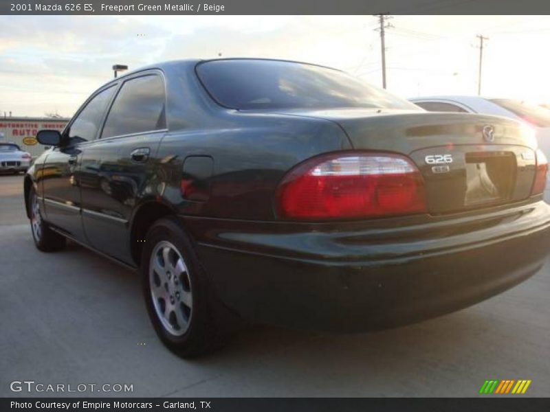 Freeport Green Metallic / Beige 2001 Mazda 626 ES