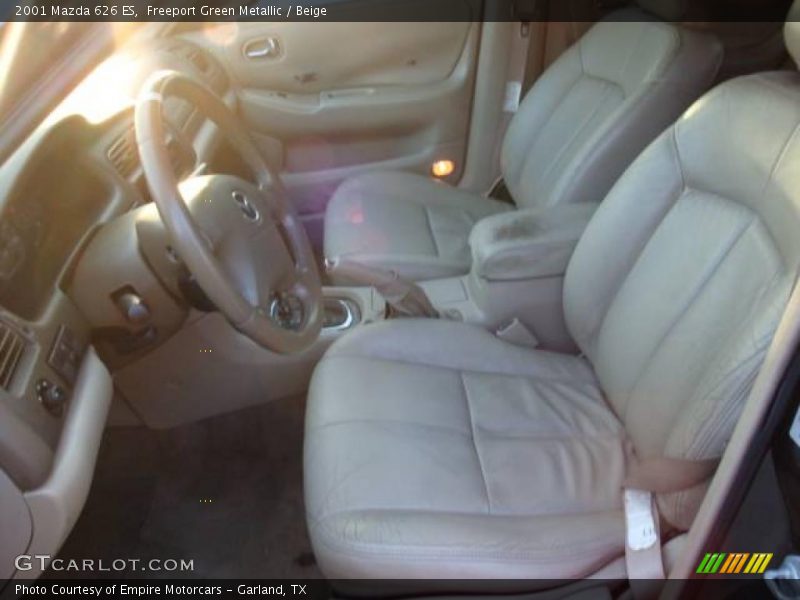Freeport Green Metallic / Beige 2001 Mazda 626 ES