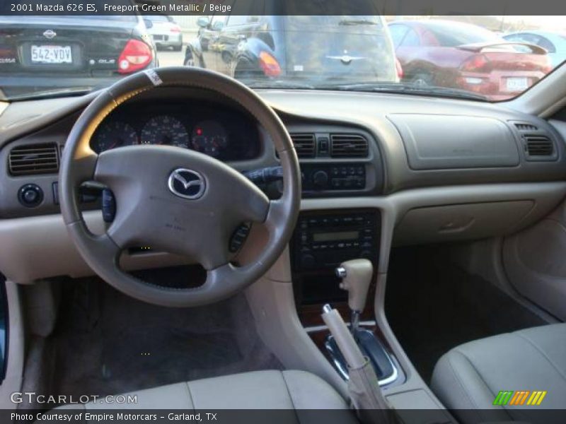 Freeport Green Metallic / Beige 2001 Mazda 626 ES