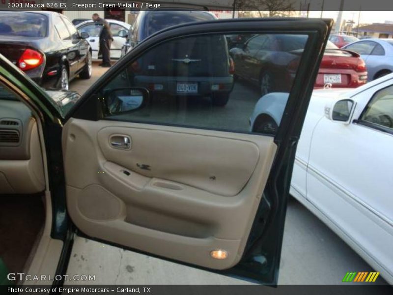 Freeport Green Metallic / Beige 2001 Mazda 626 ES