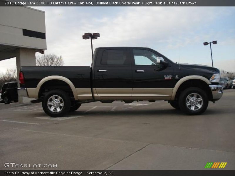 Brilliant Black Crystal Pearl / Light Pebble Beige/Bark Brown 2011 Dodge Ram 2500 HD Laramie Crew Cab 4x4