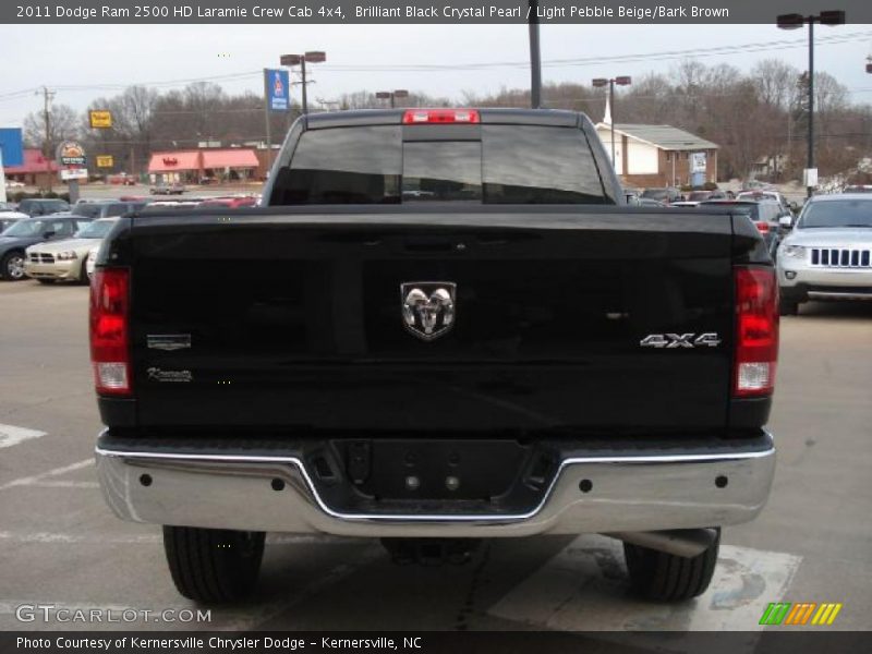 Brilliant Black Crystal Pearl / Light Pebble Beige/Bark Brown 2011 Dodge Ram 2500 HD Laramie Crew Cab 4x4