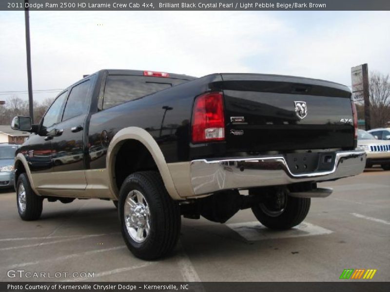 Brilliant Black Crystal Pearl / Light Pebble Beige/Bark Brown 2011 Dodge Ram 2500 HD Laramie Crew Cab 4x4