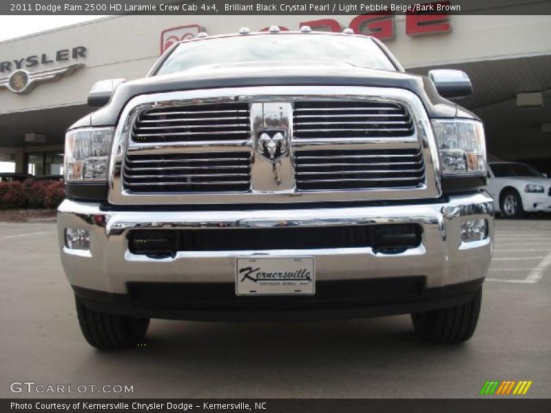 Brilliant Black Crystal Pearl / Light Pebble Beige/Bark Brown 2011 Dodge Ram 2500 HD Laramie Crew Cab 4x4