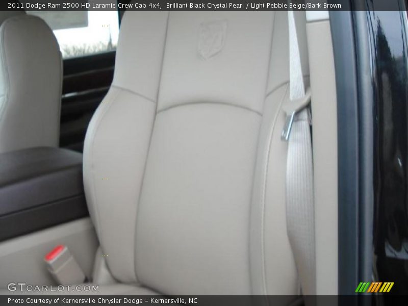 Brilliant Black Crystal Pearl / Light Pebble Beige/Bark Brown 2011 Dodge Ram 2500 HD Laramie Crew Cab 4x4