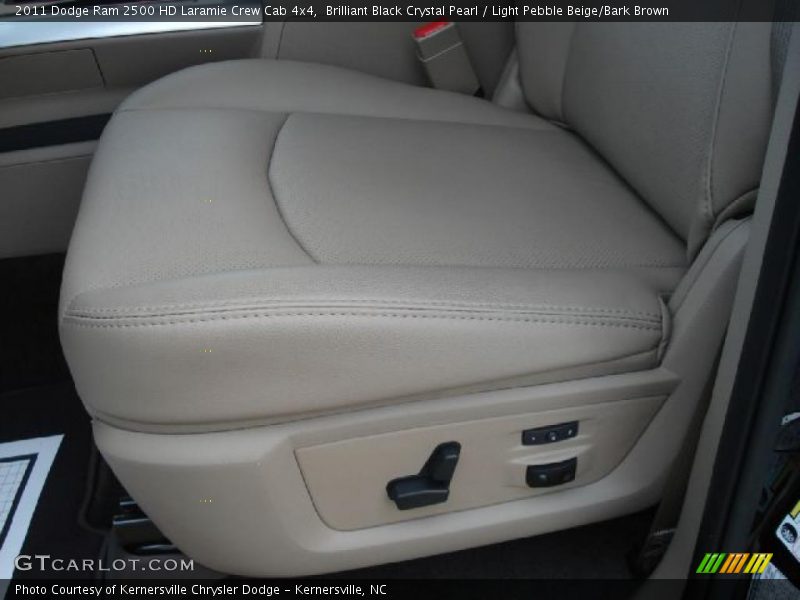 Brilliant Black Crystal Pearl / Light Pebble Beige/Bark Brown 2011 Dodge Ram 2500 HD Laramie Crew Cab 4x4
