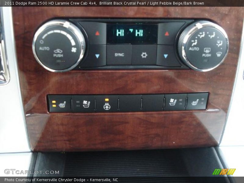Brilliant Black Crystal Pearl / Light Pebble Beige/Bark Brown 2011 Dodge Ram 2500 HD Laramie Crew Cab 4x4