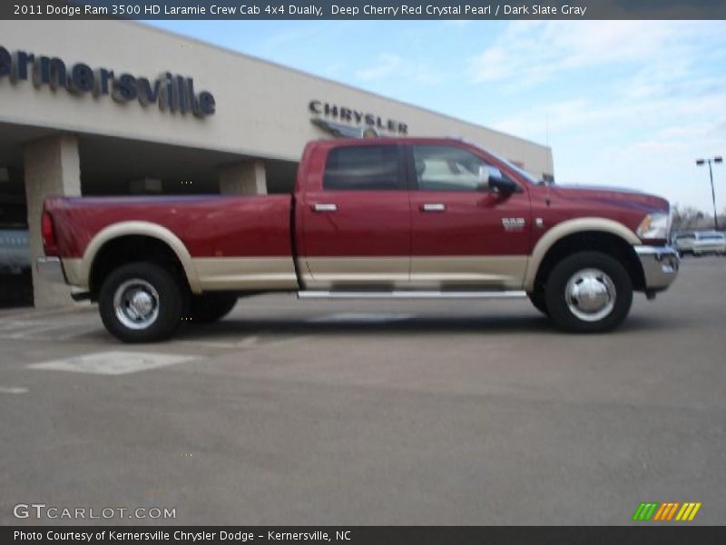 Deep Cherry Red Crystal Pearl / Dark Slate Gray 2011 Dodge Ram 3500 HD Laramie Crew Cab 4x4 Dually