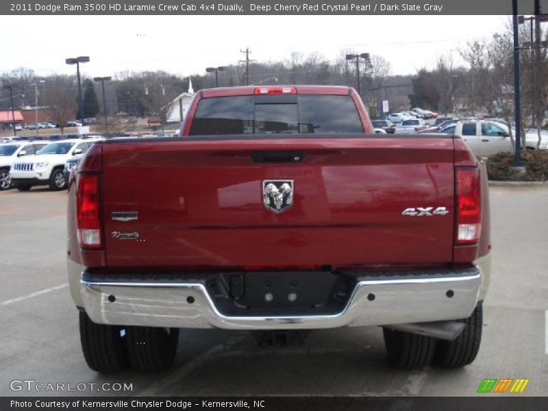 Deep Cherry Red Crystal Pearl / Dark Slate Gray 2011 Dodge Ram 3500 HD Laramie Crew Cab 4x4 Dually