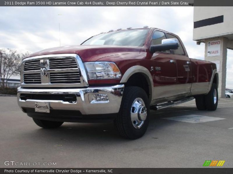 Front 3/4 View of 2011 Ram 3500 HD Laramie Crew Cab 4x4 Dually