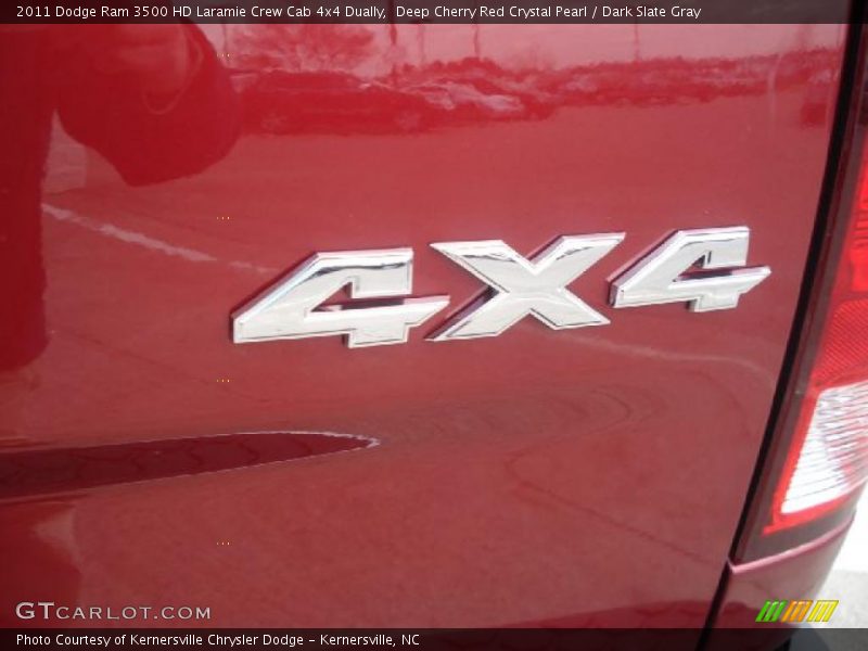 Deep Cherry Red Crystal Pearl / Dark Slate Gray 2011 Dodge Ram 3500 HD Laramie Crew Cab 4x4 Dually